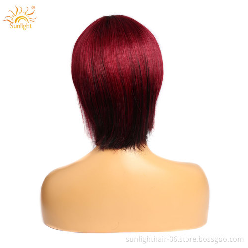 99j Colore Bob Perruques bresilienne courtes Beau Bob perruque peruvienne naturelles vrai cheveux humaine pour femme noir